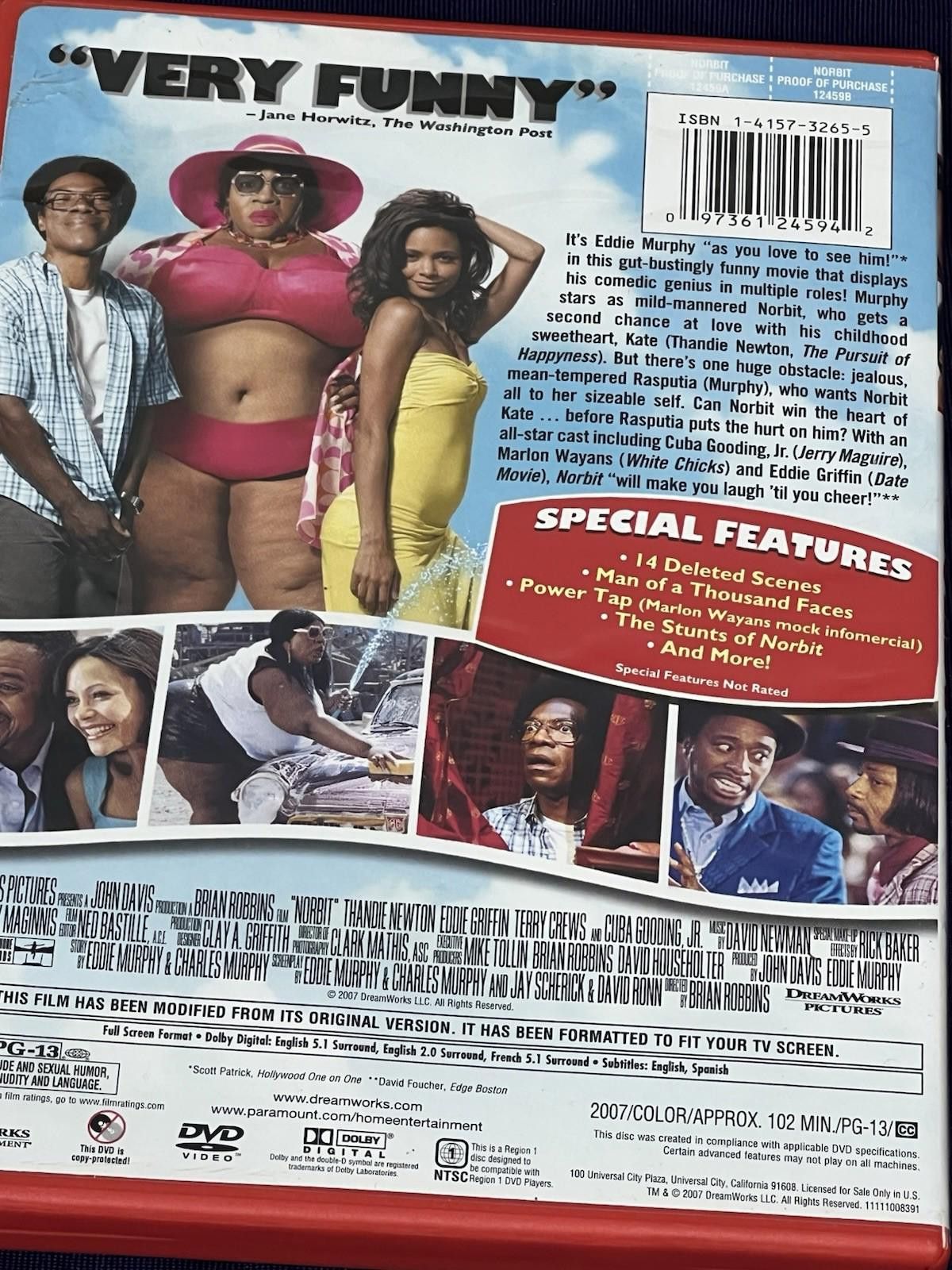 Other NORBIT EDDIE MURPHY THANDIE NEWTON EDDIE TERRY CREWS DVD Size ONE SIZE - 9 Thumbnail