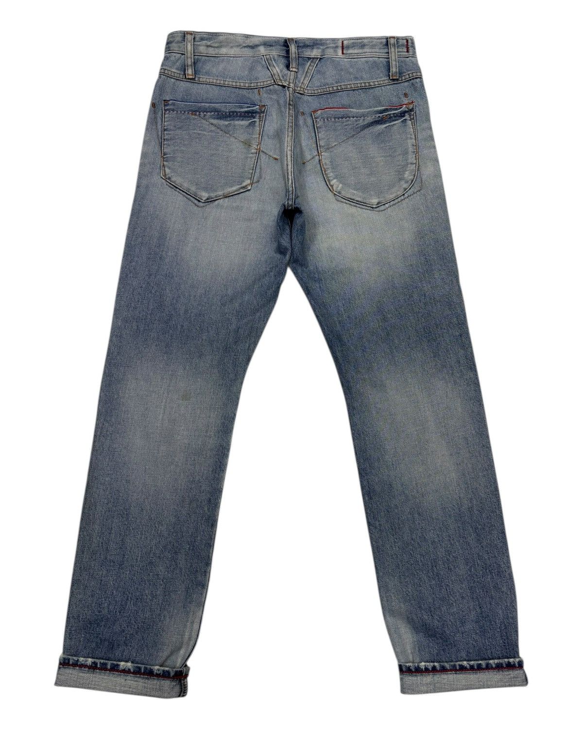 Marithe + Francois Girbaud × Undercover MARITHE FRANCOIS GIRBAUD HALF SELVEDGE LE JEAN DE DISTRESSED Size US 30 / EU 46 - 4 Thumbnail