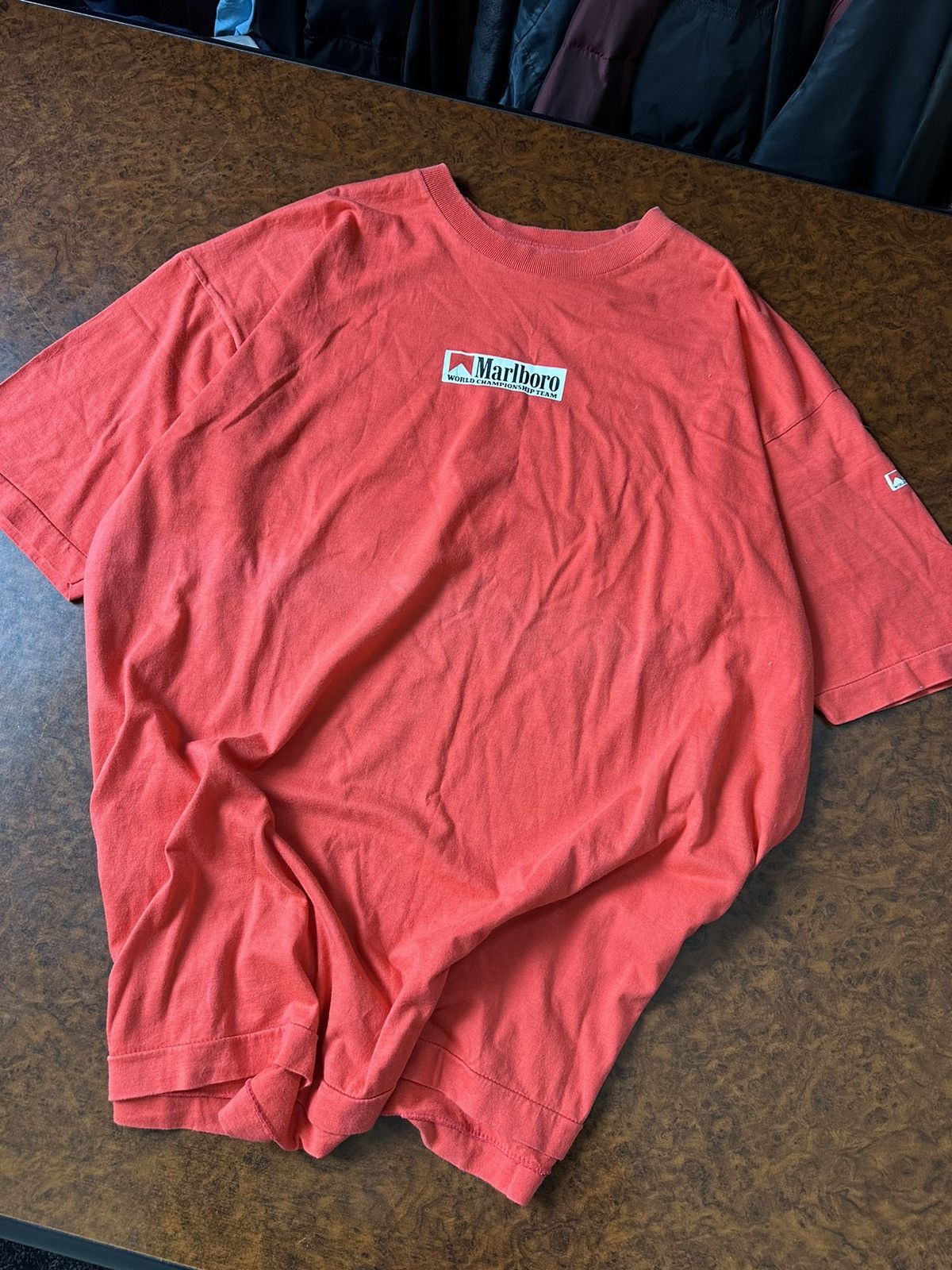 Marlboro × Vintage Vintage 80s Marlboro moto Baseball Tee shirt single stitch Size US XL / EU 56 / 4 - 1 Thumbnail