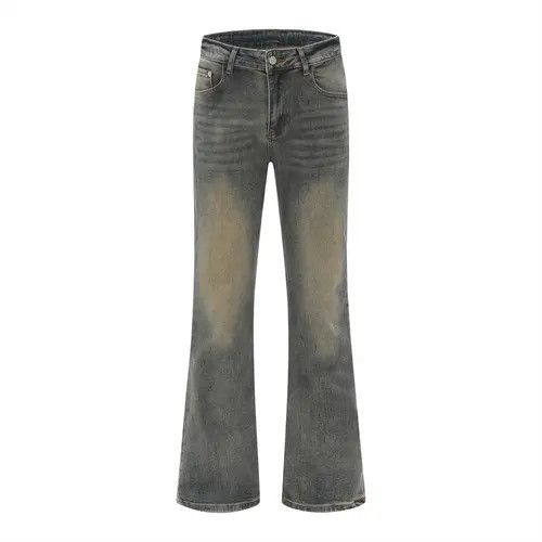 Jean American high street retro washed distressed flared jeans Size US 32 / EU 48 - 1 Thumbnail