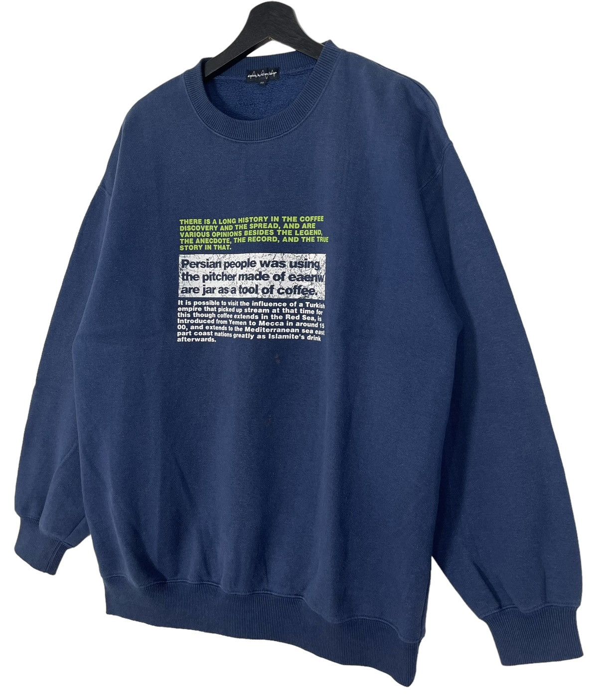 Vintage 90s Hill Crop OG Coffee History Sweatshirt Size US L / EU 52-54 / 3 - 3 Thumbnail