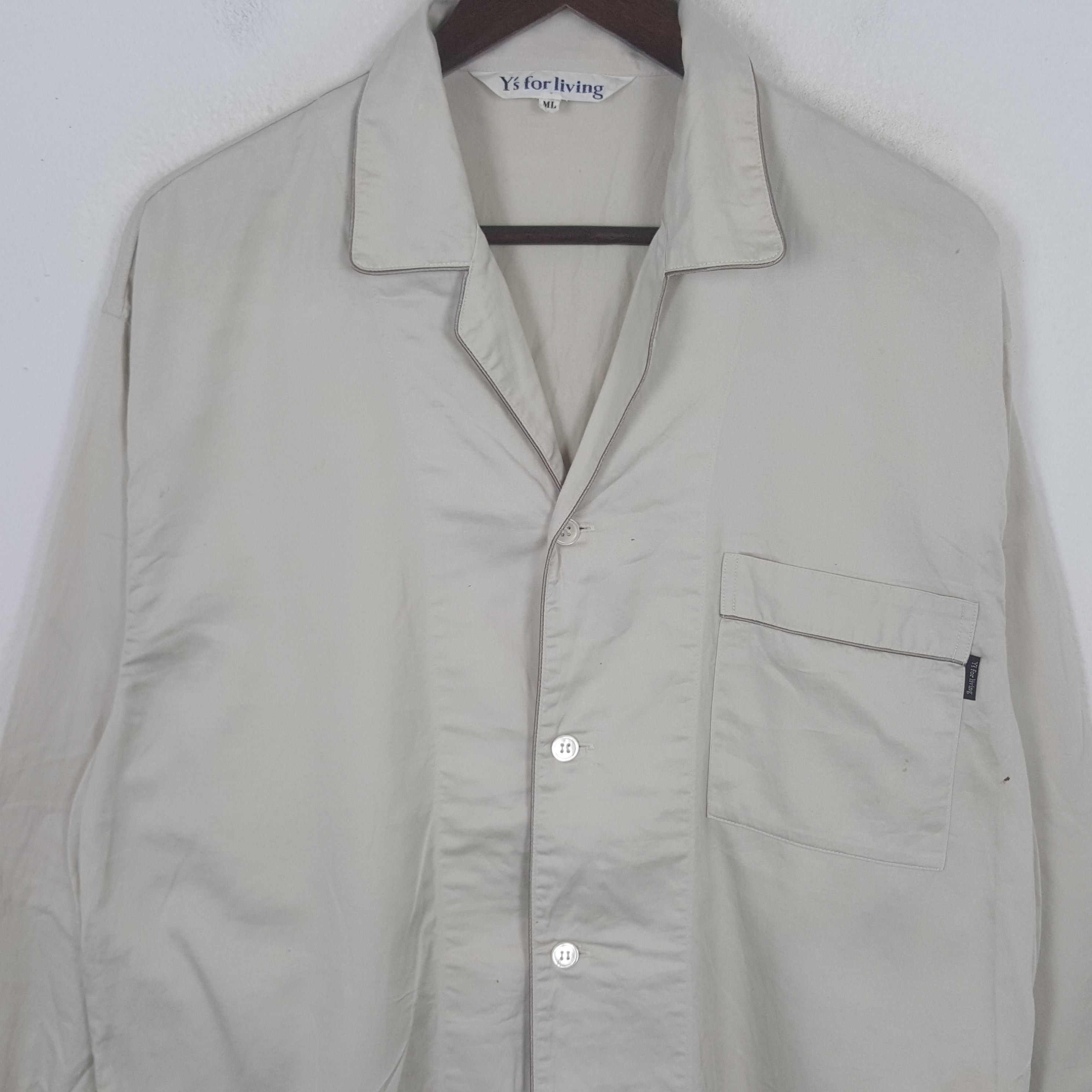 Yohji Yamamoto Vintage Ys For Living Japanese Sleepwear Pijamas Shirt Size US M / EU 48-50 / 2 - 2 Thumbnail