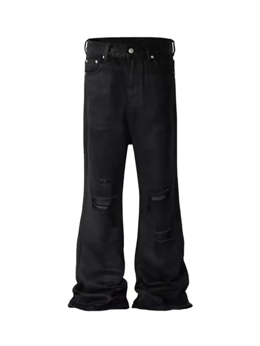 Japanese Brand High street hip hop fake ripped coated baggy jeans Size US 32 / EU 48 - 3 Thumbnail