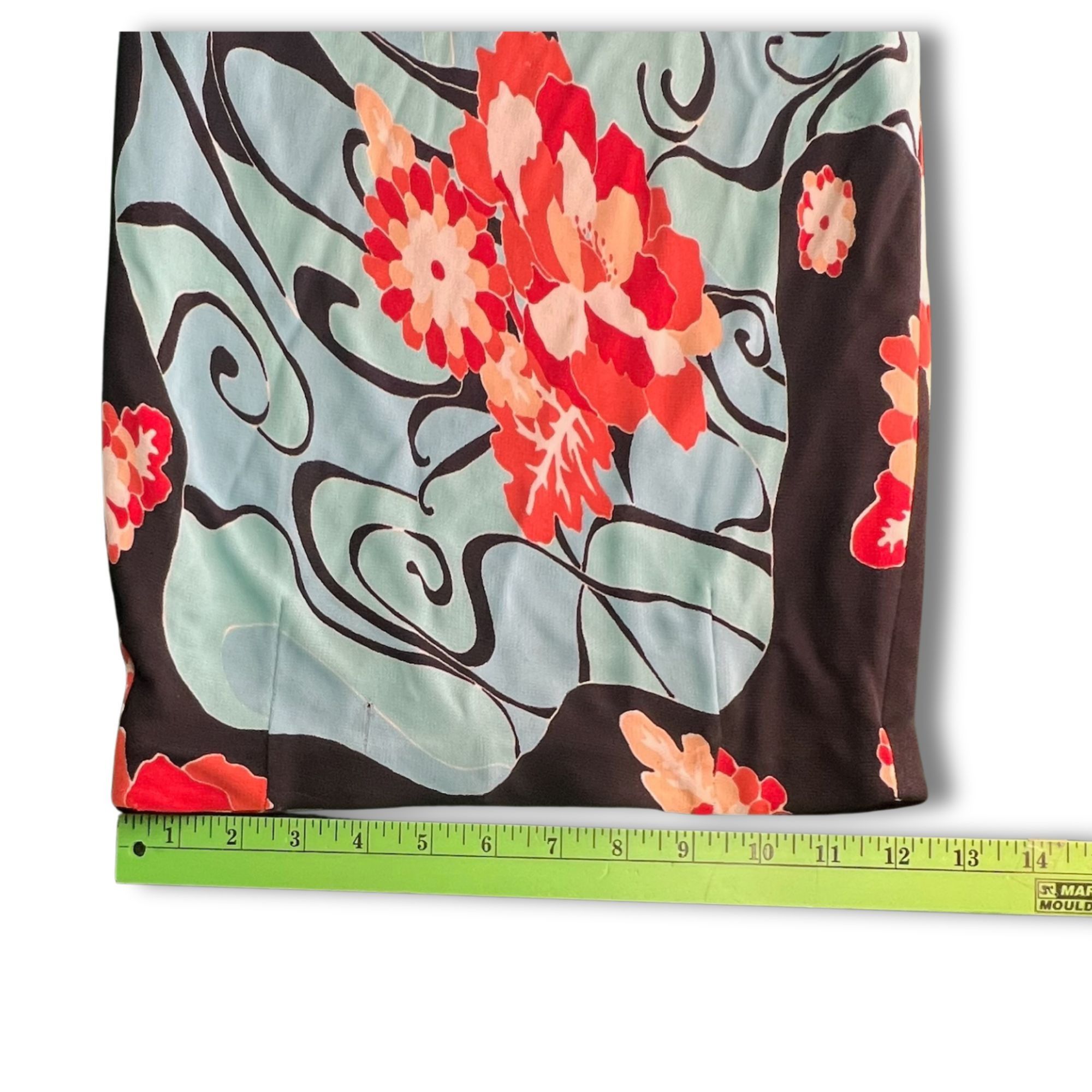 Guess Guess Womens XS Floral Print Skirt Black Red Multi-Color Mid Size 26" / US 2 / IT 38 - 8 Thumbnail