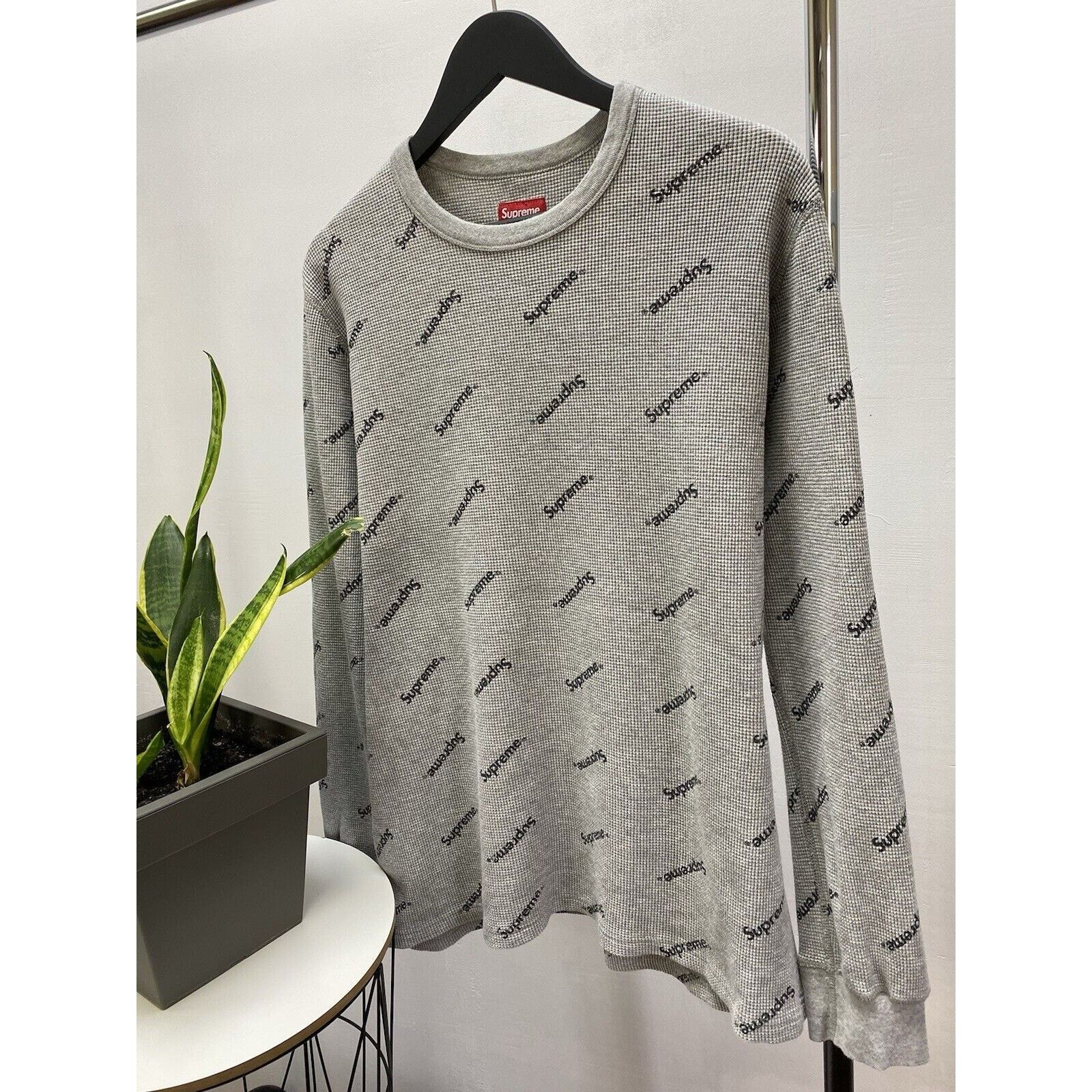 Supreme Supreme Waffle Thermal Logo’s Grey Monogram Size L Men SB Size US L / EU 52-54 / 3 - 3 Thumbnail