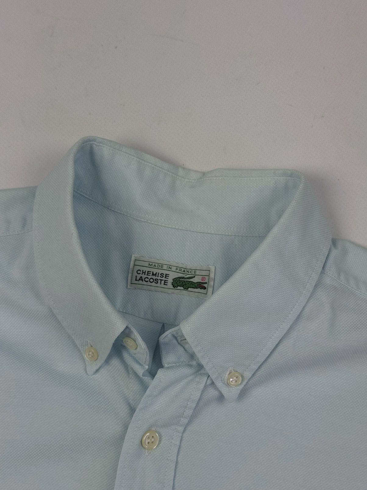 Lacoste × Vintage LACOSTE Vintage Chemise Blue White Logo Crocodile Shirt Size US XL / EU 56 / 4 - 8 Thumbnail