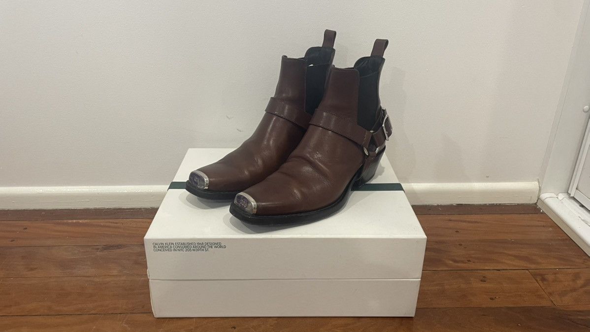Calvin Klein 205W39NYC Calvin Klein 205W39NYC Brown Harness Boots Size US 8.5 / EU 41-42 - 3 Thumbnail