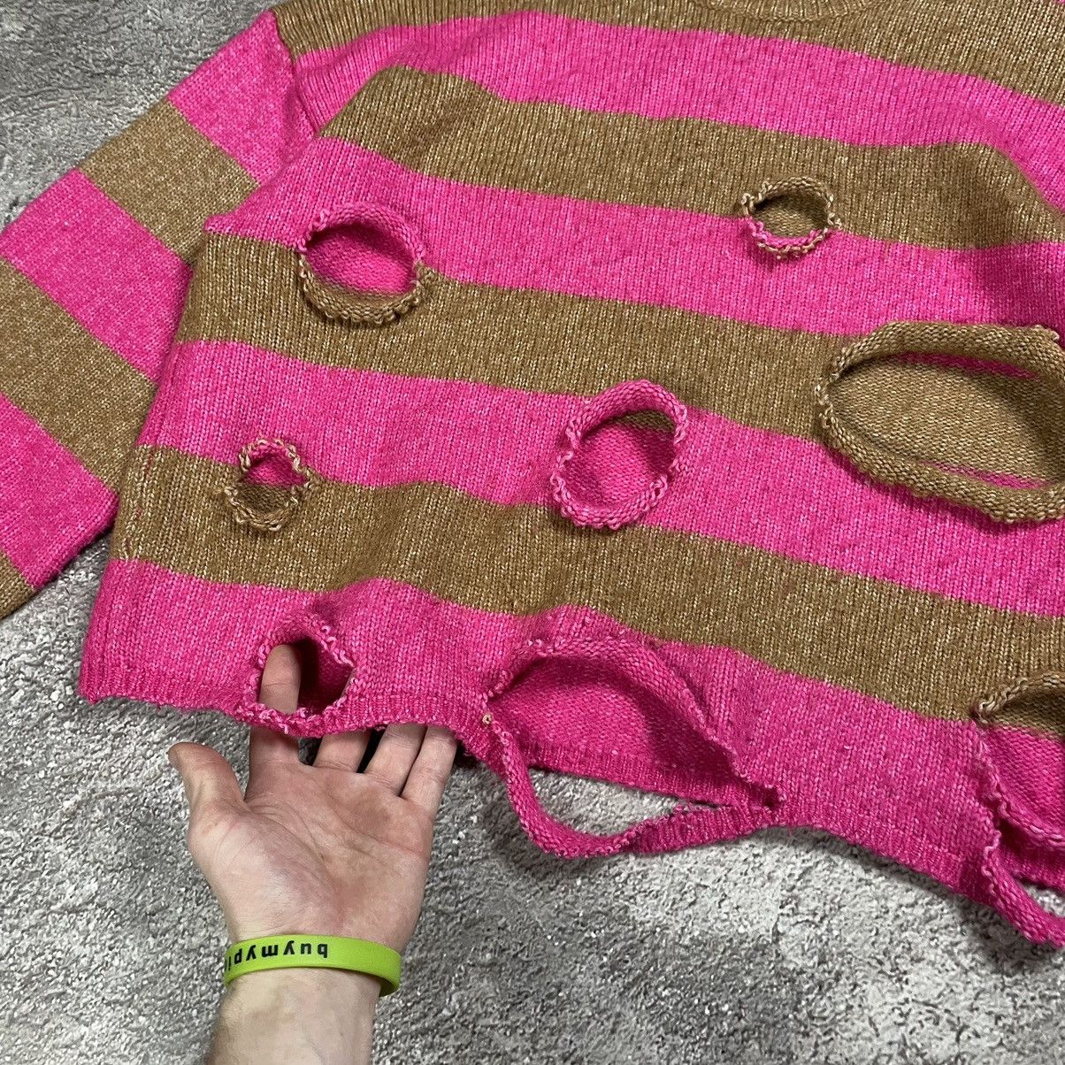 Vintage Vintage Y2K Distressed Mohair Sweater Grunge Pink Baggy M Size US M / EU 48-50 / 2 - 5 Thumbnail