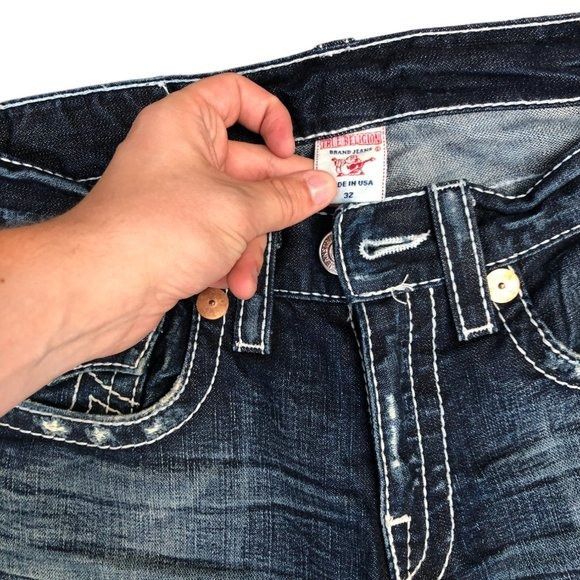 True Religion × Vintage Vintage True Religion Jeans Size 32 RICKY BIG T Blue Size US 32 / EU 48 - 2 Thumbnail