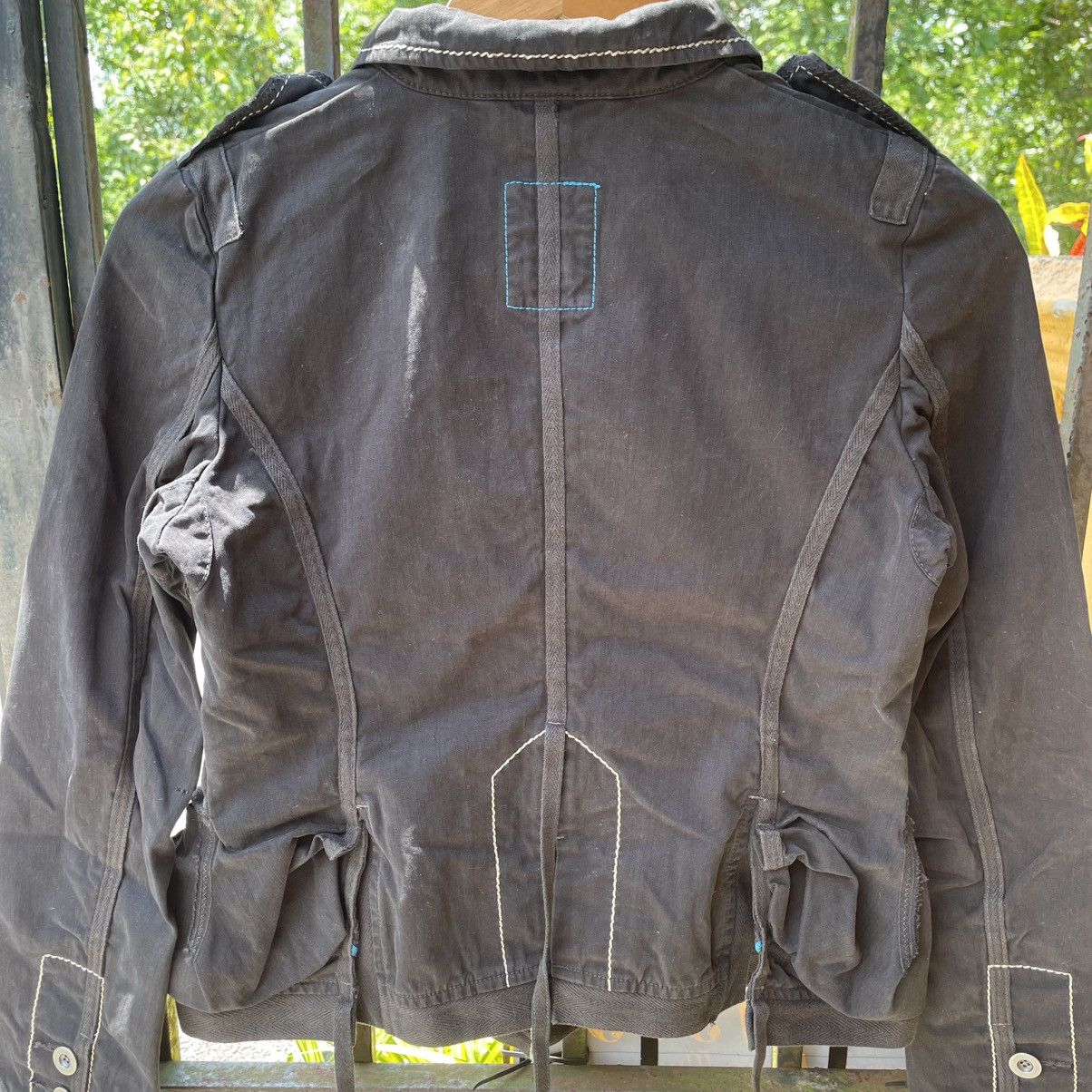 Designer × Marithe + Francois Girbaud × Vintage 🔥Vintage MFG Double Collar Sedi Styles Women Punk Jacket Size XS / US 0-2 / IT 36-38 - 4 Thumbnail