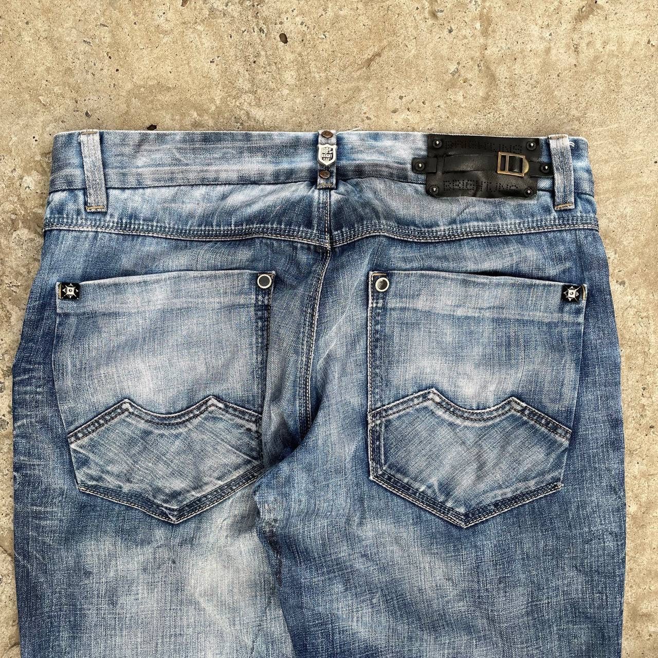 Le Grande Bleu (L.G.B.) VTG Japanese Style Crazy 🤯 Mr.Bright Jeans Baggy Rap Custom Size US 36 / EU 52 - 13 Thumbnail