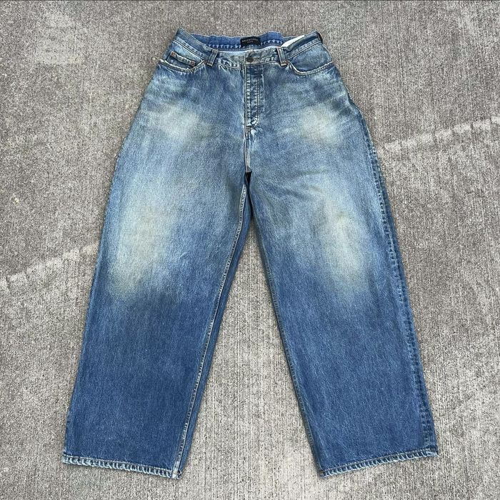 Balenciaga Waxed Baggy Denim | Grailed