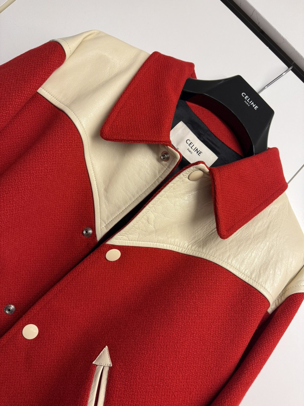 Celine × Hedi Slimane Celine Western Teddy Jacket - Red - Hedi Slimane Size US M / EU 48-50 / 2 - 3 Thumbnail