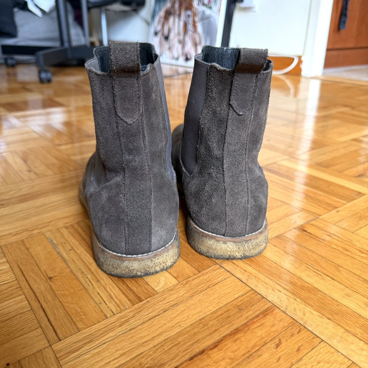 Allsaints ALL SAINTS Mens Chelsea Suede Boots size 43 ~ US 10 Size US 10 / EU 43 - 5 Thumbnail