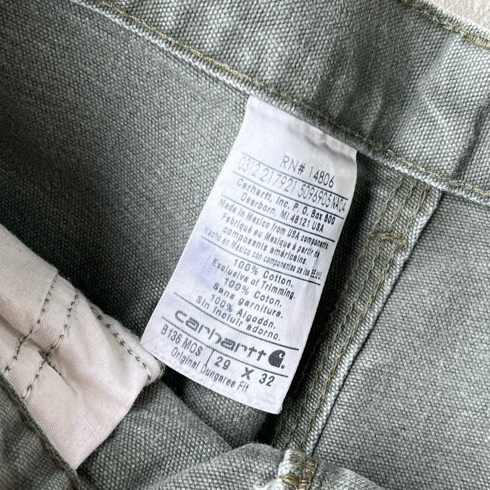 Carhartt × Vintage Carhartt faded green double knee work wear carpenter pants Size US 28 / EU 44 - 7 Thumbnail