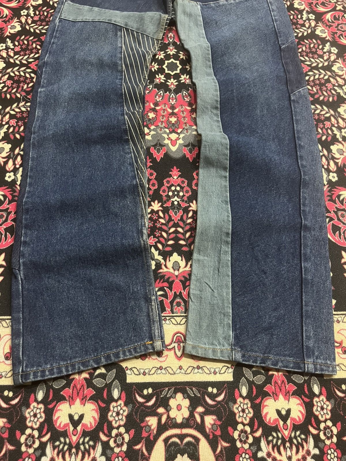 Diet Butcher Slim Skin Diet Butcher Slim Skin Upcycled Reworked Straight Fit Jeans Size US 32 / EU 48 - 10 Thumbnail
