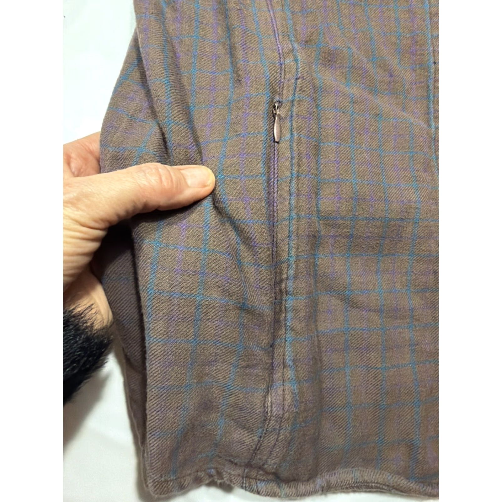 Vintage Stormy Kromer Shirt Plaid Purple Brown Flannel Long Sleeve Button Pockets Womens Size S / US 4 / IT 40 - 7 Thumbnail