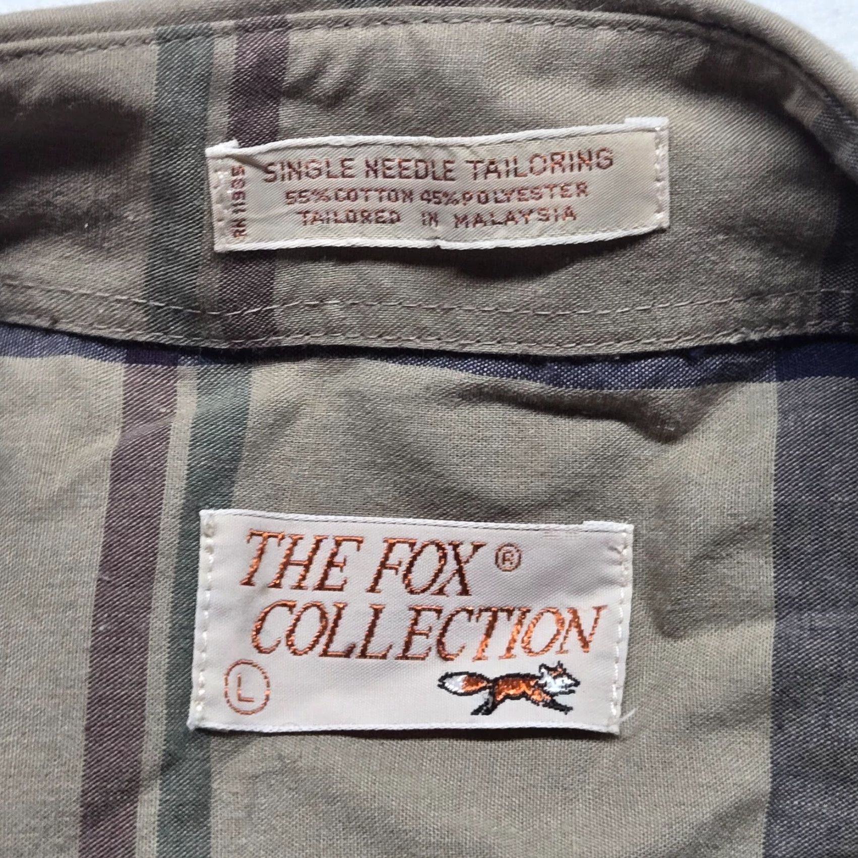 Vintage VINTAGE The Fox Collection Shirt Long Sleeve Men L Large Brown Check Checkered Button Up Size US L / EU 52-54 / 3 - 3 Thumbnail