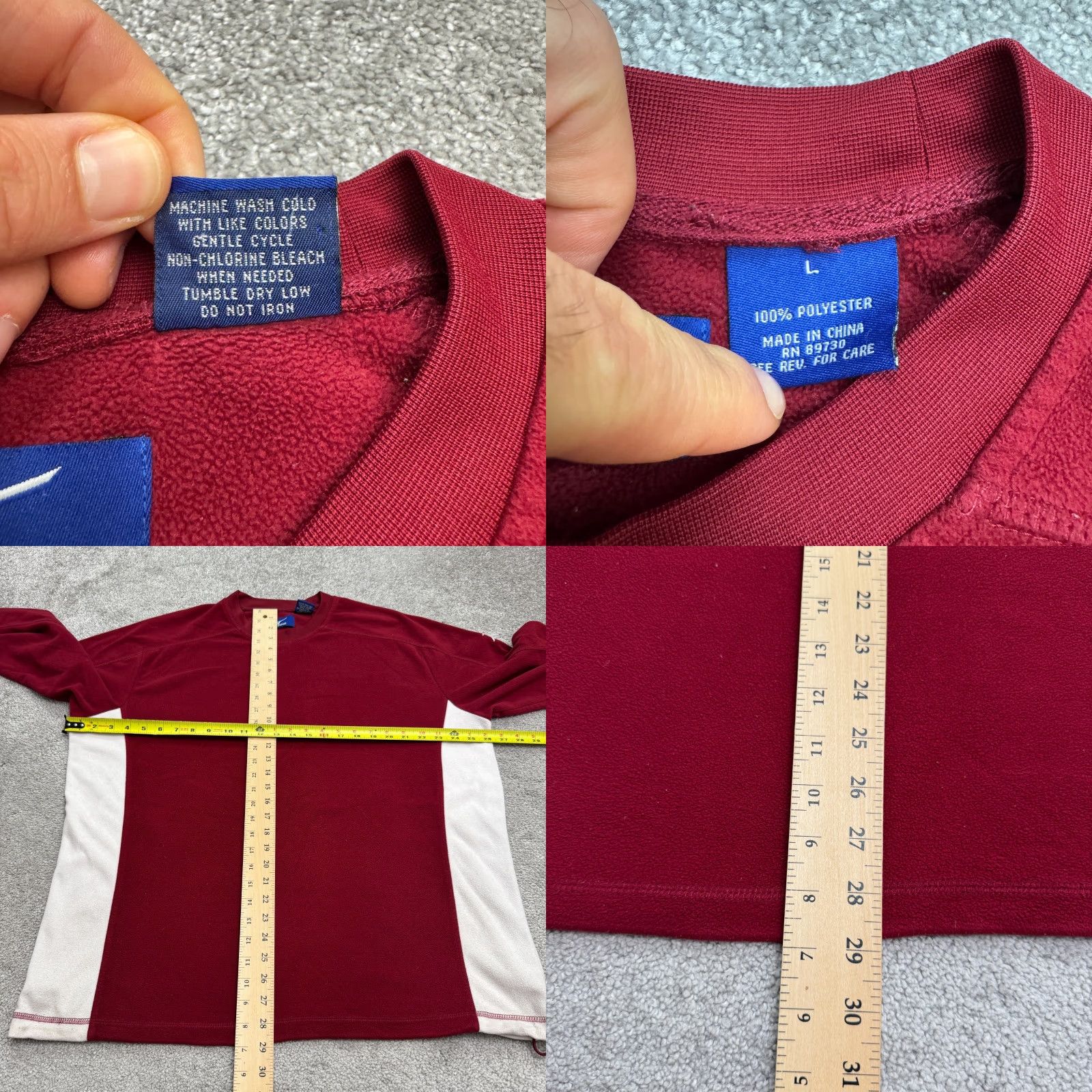 Mizuno VINTAGE Mizuno Sweatshirt Shirt Mens Large Red White Crew Neck Pullover Fleece Logo All Seasons Outdoor Sports Streetwear Casual 90s Size US L / EU 52-54 / 3 - 8 Thumbnail
