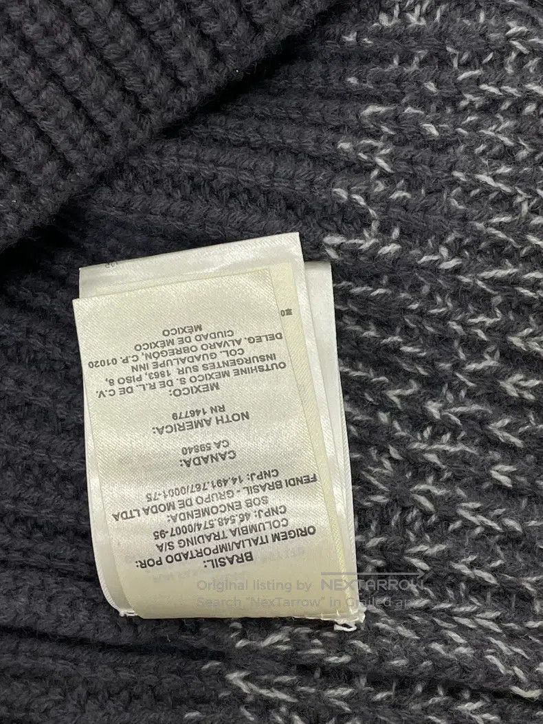 Fendi Fendi Grey Color-Blocked Striped Faux Mink Knit Sweater Size S / US 4 / IT 40 - 8 Thumbnail
