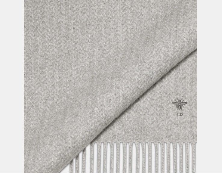 Dior o1w1db10325 Size: OS / 41CLA207I Bee Scarf in Grey Size ONE SIZE - 3 Thumbnail