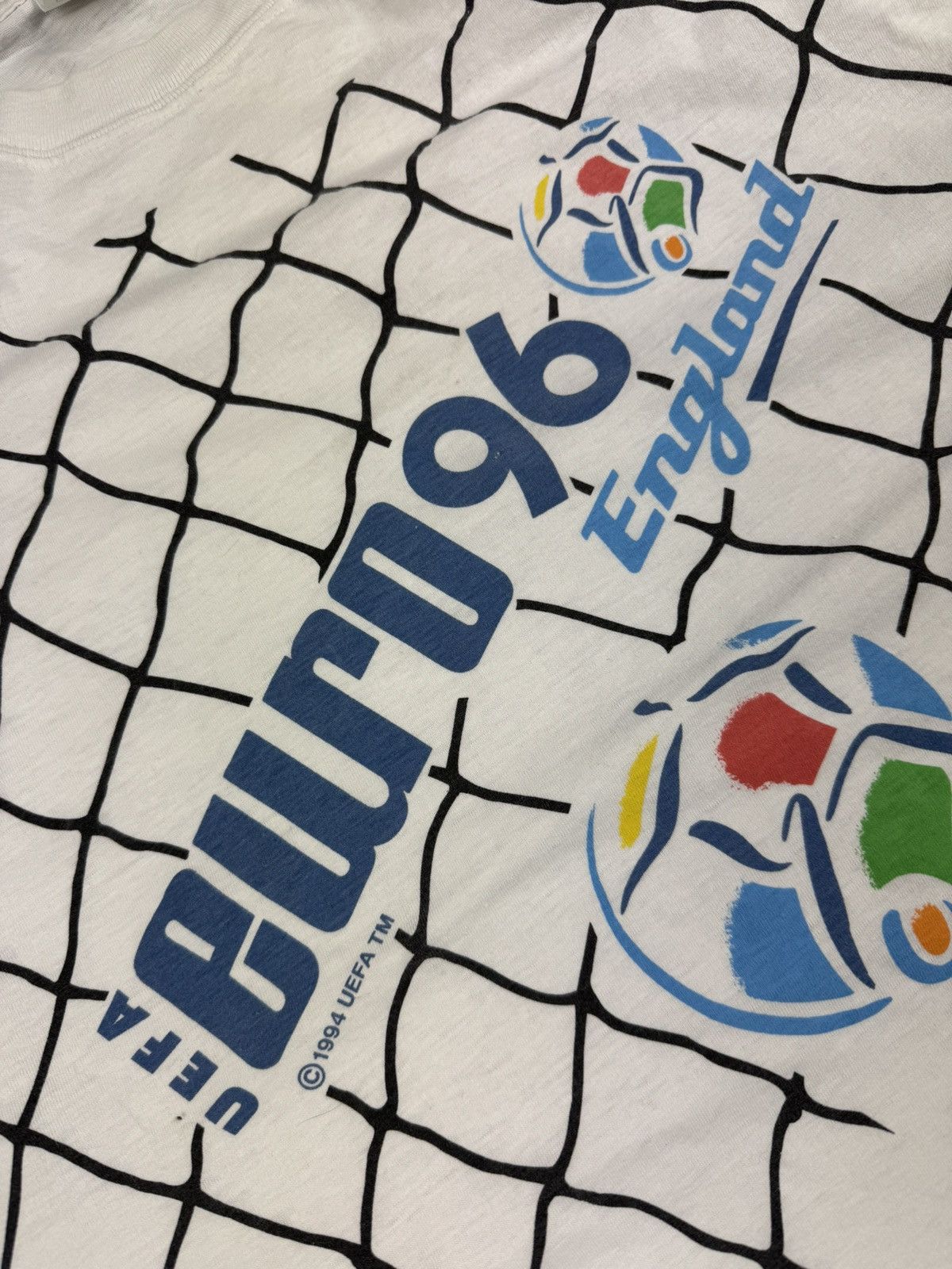 Vintage Vintage 1996 Uefa Euro england footbal soccer graphic tee Size US XL / EU 56 / 4 - 6 Thumbnail