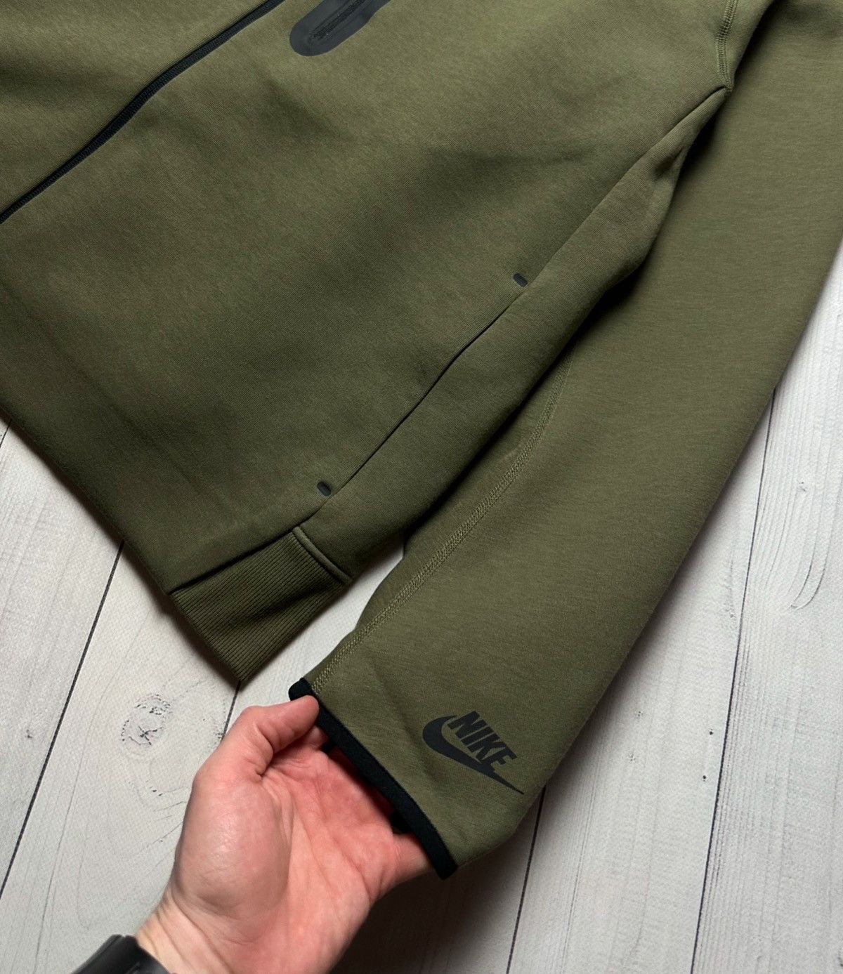 Nike Nike Tech fleece zip jacket size XXL khaki Size US XXL / EU 58 / 5 - 2 Thumbnail