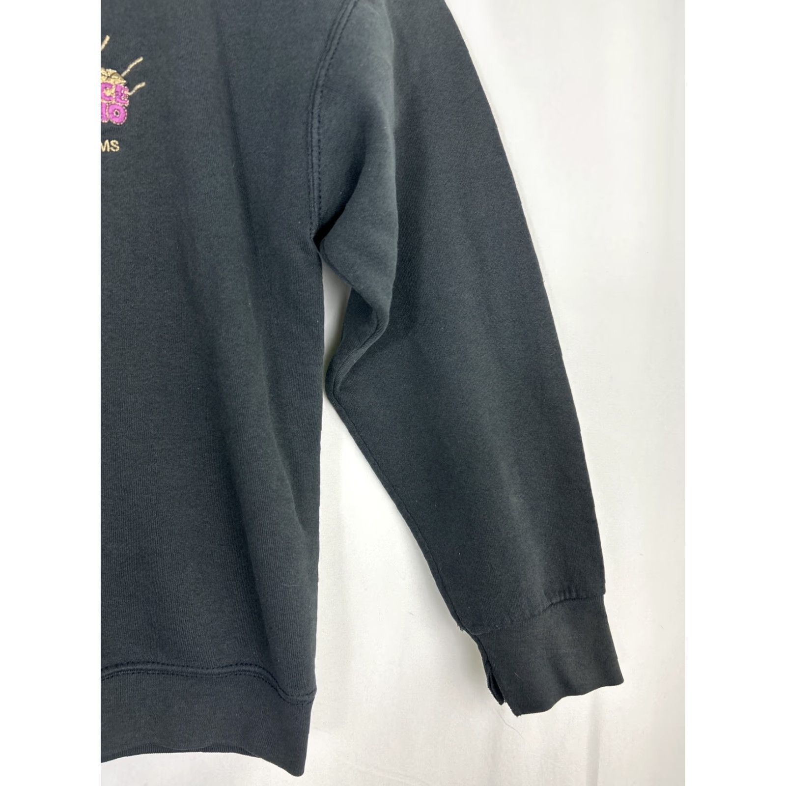 Fruit Of The Loom VINTAGE Fruit of the Loom Sweater Men L Crew Neck Pullover Cotton Black Dusty/Biloxi Size US L / EU 52-54 / 3 - 2 Thumbnail