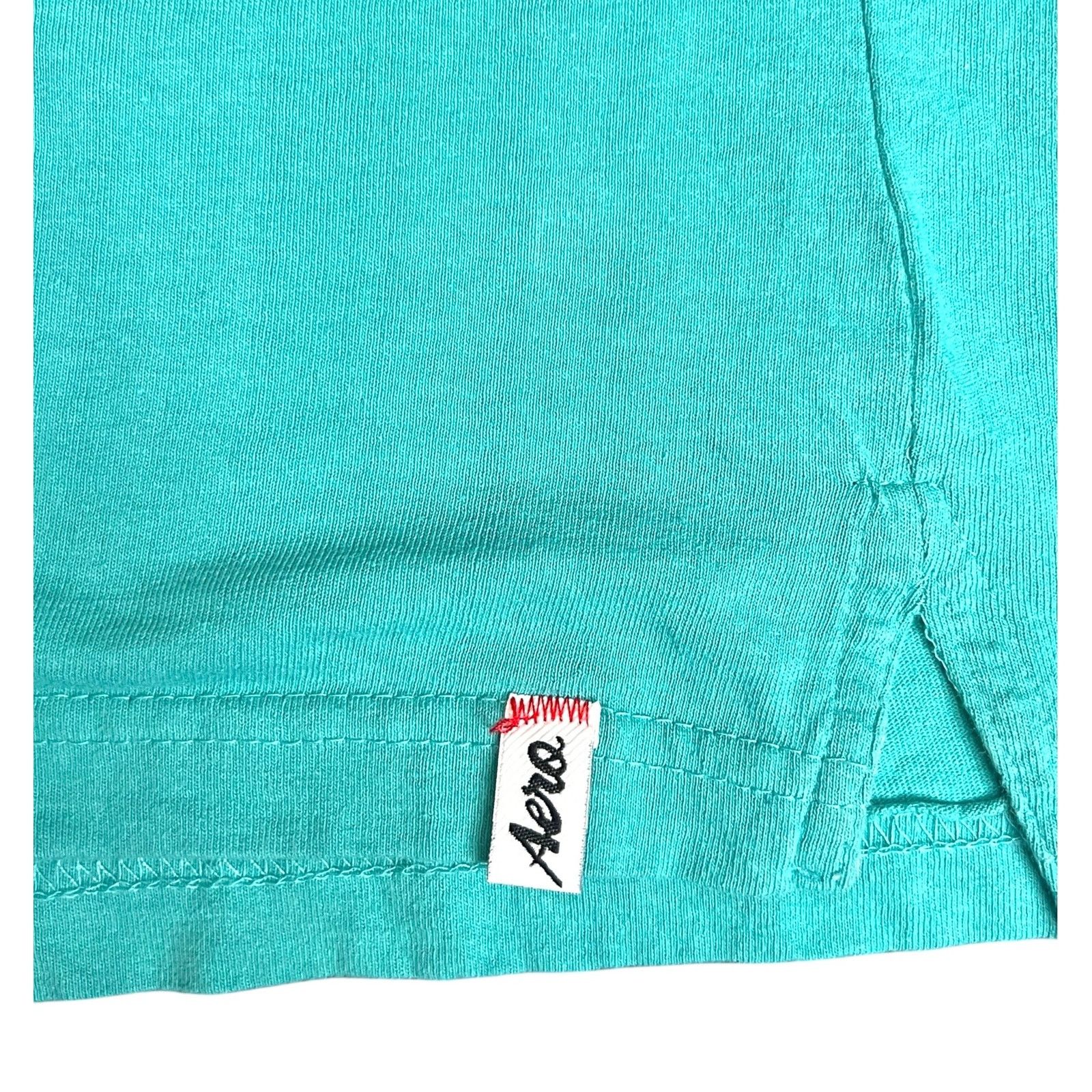Aeropostale Aeropostale Men Polo Shirt Teal Blue Striped Collar A87 Logo Size US S / EU 44-46 / 1 - 9 Thumbnail