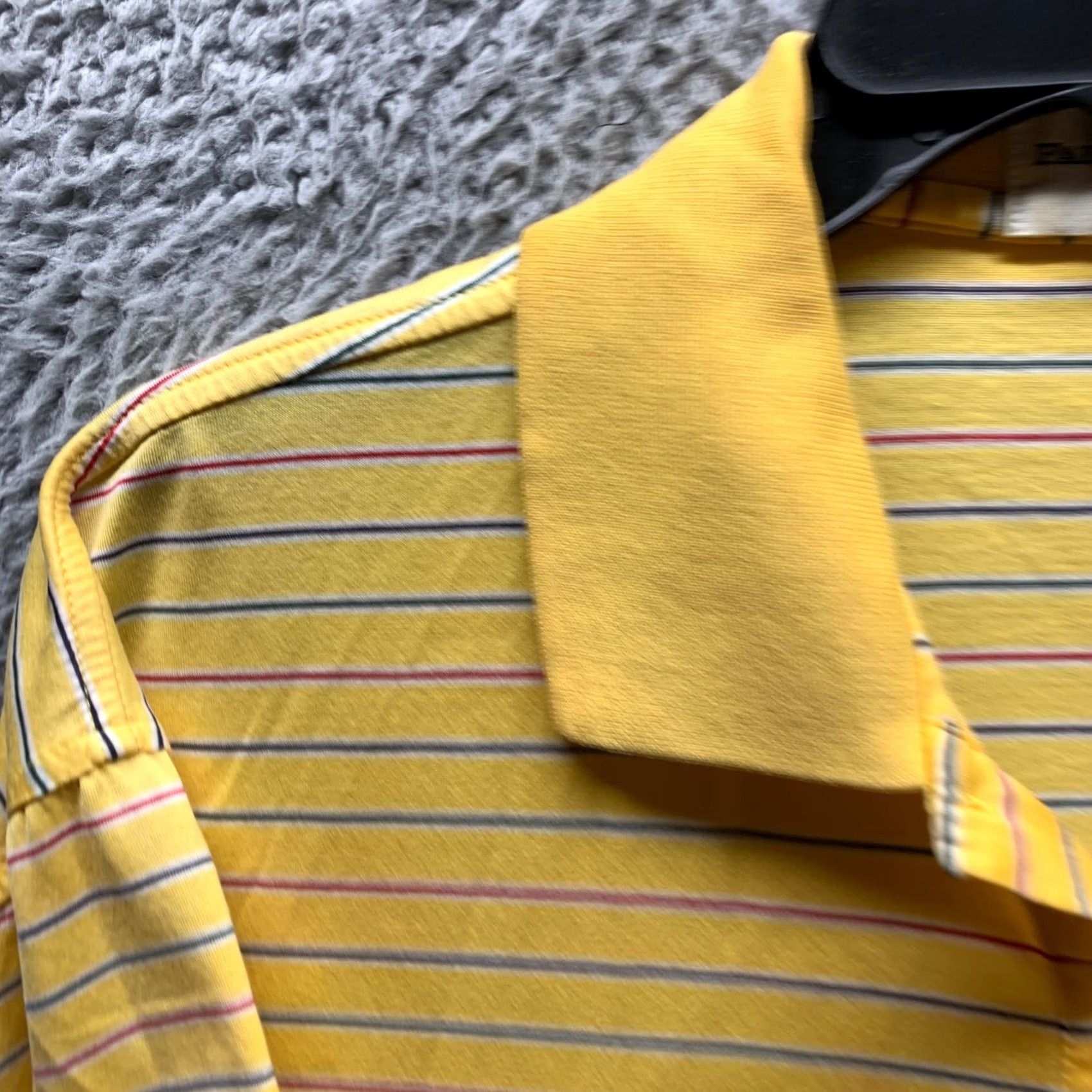 Vintage VINTAGE Fairway & Greene Polo Shirt Adult Large Yellow Striped Cotton Mens Size US L / EU 52-54 / 3 - 3 Thumbnail