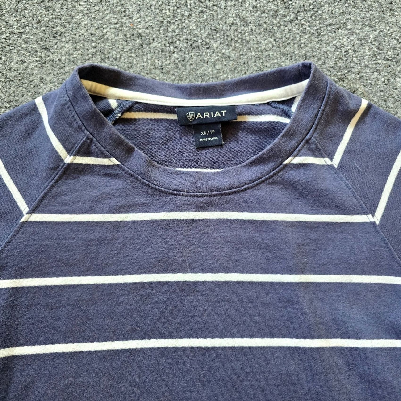 Ariat Ariat Sweater Womens XS Blue Striped Round Neck Long Sleeve Casual Capsule Size XS / US 0-2 / IT 36-38 - 2 Thumbnail