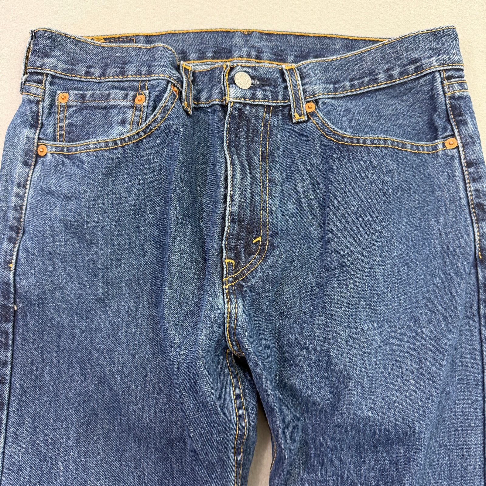 Levi's Levis 505 Jeans Men's 32x32 Blue Denim Straight Regular Fit Size US 32 / EU 48 - 3 Thumbnail