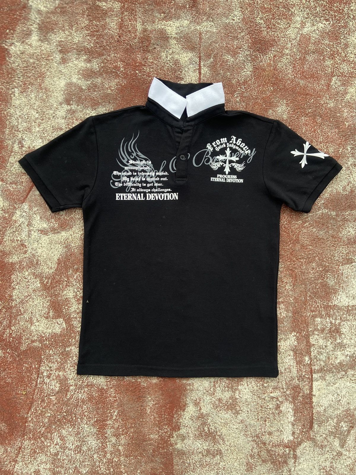 Japanese Brand 2000s Draco Tribal Dragon Polo Shirt If Six Was nine style Size US M / EU 48-50 / 2 - 5 Thumbnail
