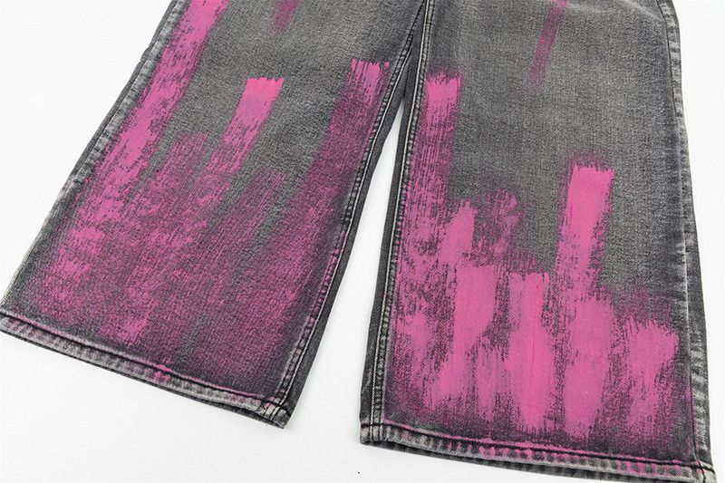 Vintage American high street retro vibe graffiti wide-leg jeans Size US 32 / EU 48 - 6 Thumbnail