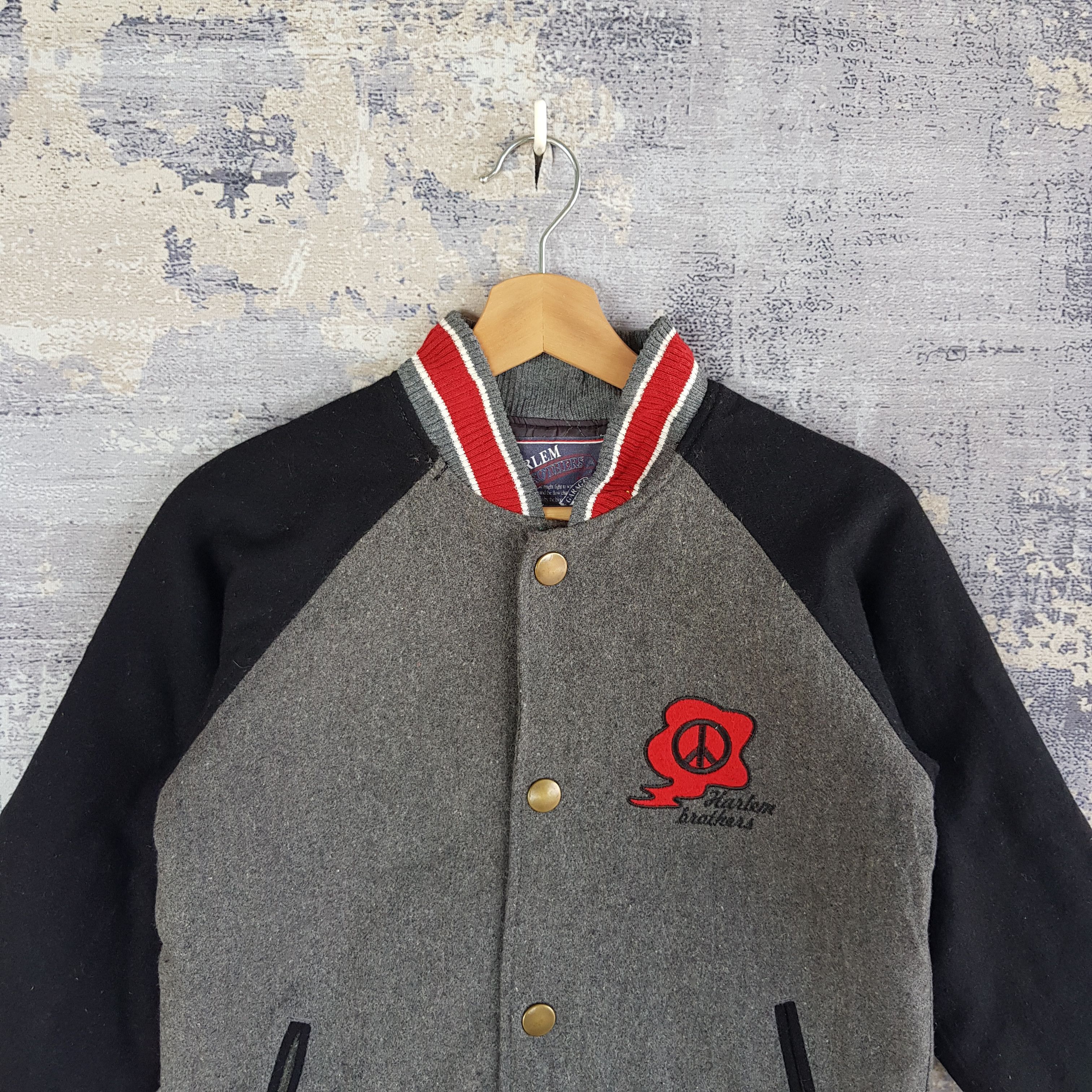 Vintage Harlem Brothers Varsity Jacket Skates Letterman Wool Jackets Size S / US 4 / IT 40 - 4 Thumbnail