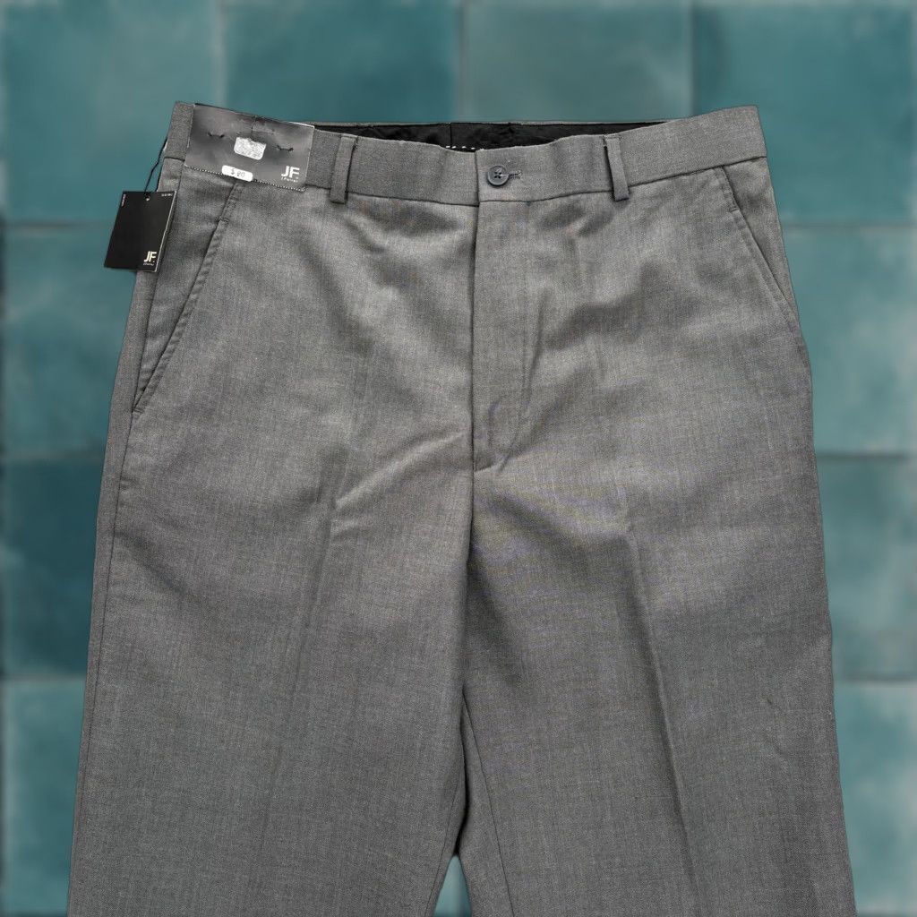 Ferrari J Ferrar Dress Pants Mens 32x34 Gray Flat Front Lined Formal Business Workwear Pants Size US 32 / EU 48 - 1 Thumbnail
