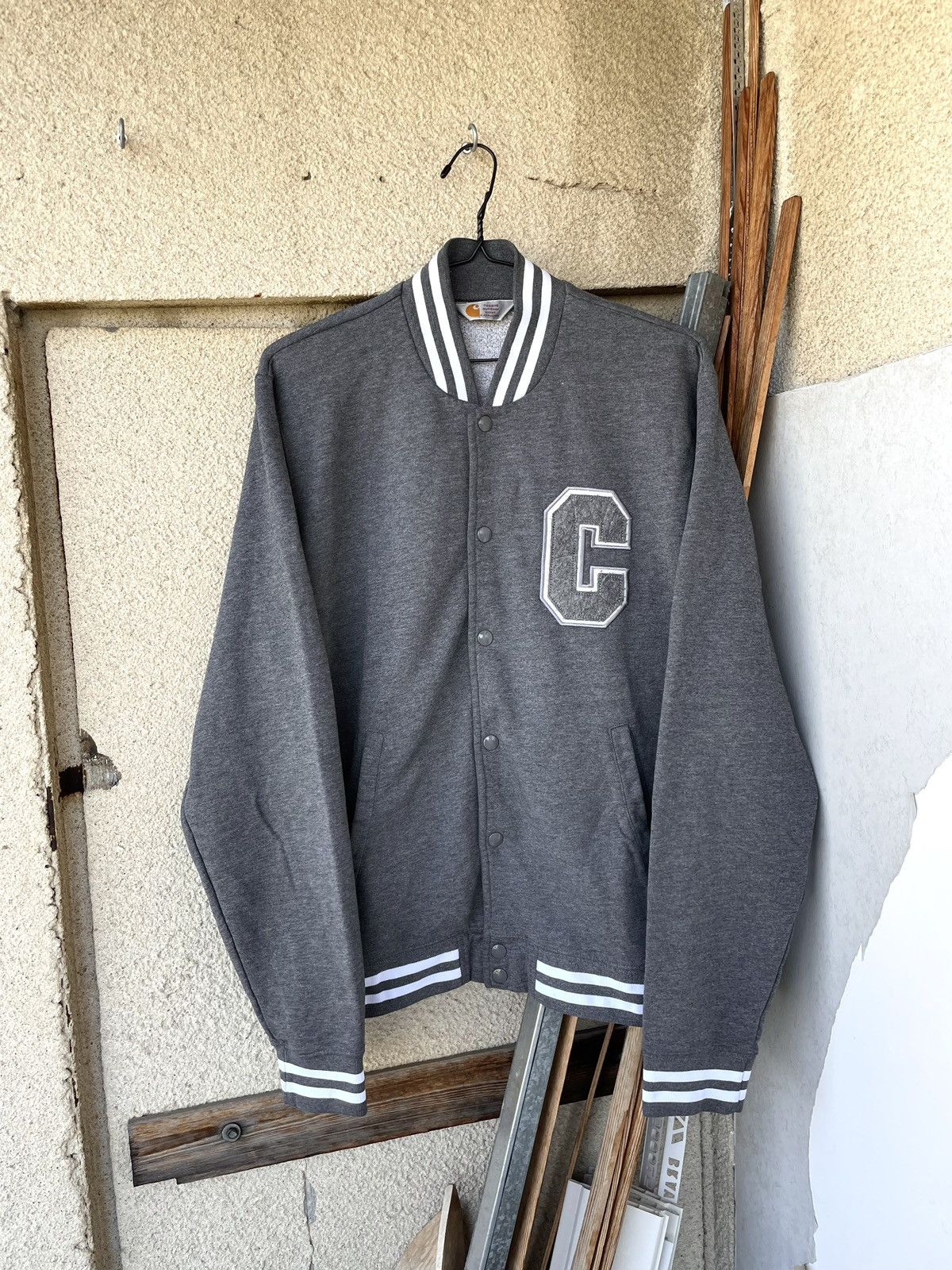 Carhartt Vintage Y2K Carhartt Cup Jacket Varsity Sweatshirt Hoodie Size US L / EU 52-54 / 3 - 1 Thumbnail