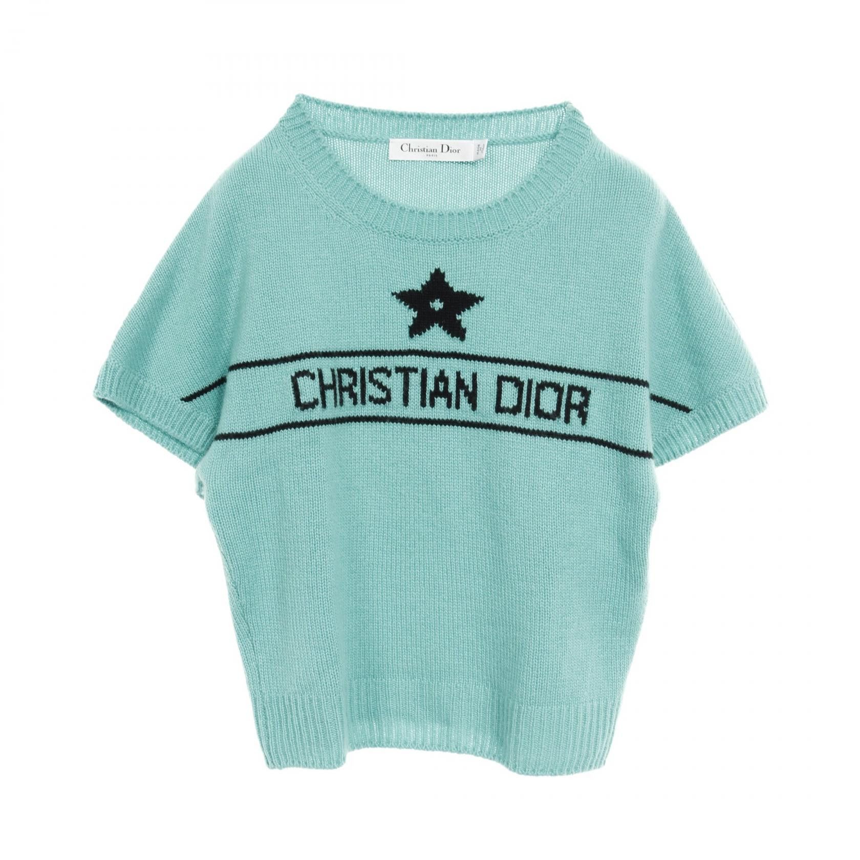 Dior Dior Dior Cashmere Knit Top Textile Tops 424S68AM054 DUTY FREE for USA Size ONE SIZE - 1 Thumbnail
