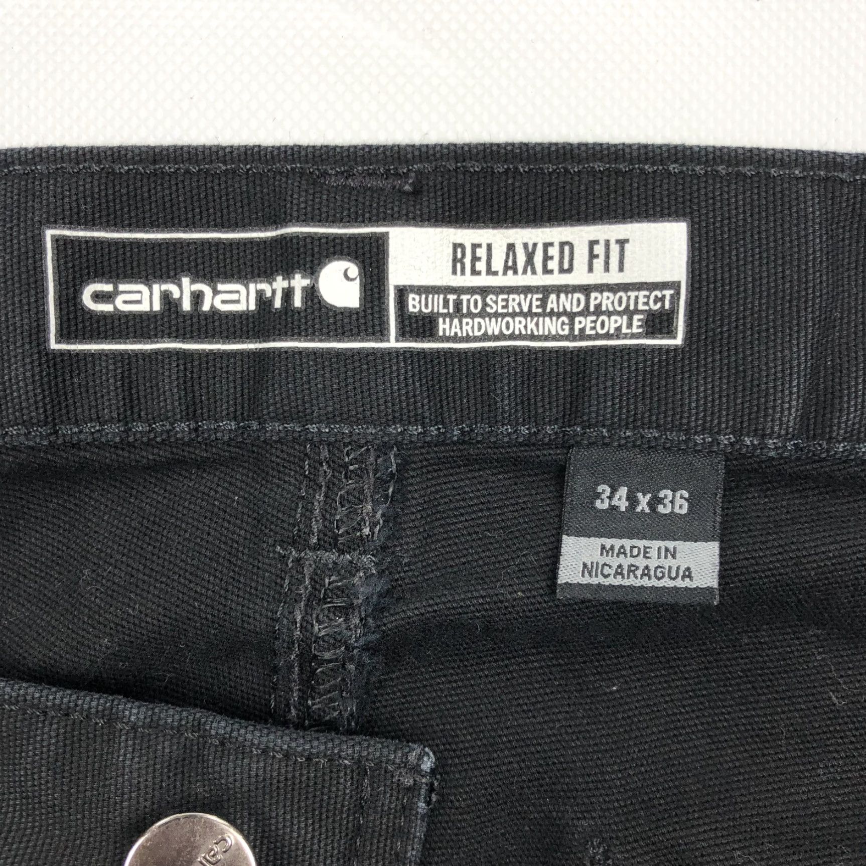 Carhartt Carhartt Men's 34x36 Rugged Flex Relaxed Fit Canvas Work Pants Black BN2291-M Size US 34 / EU 50 - 5 Thumbnail