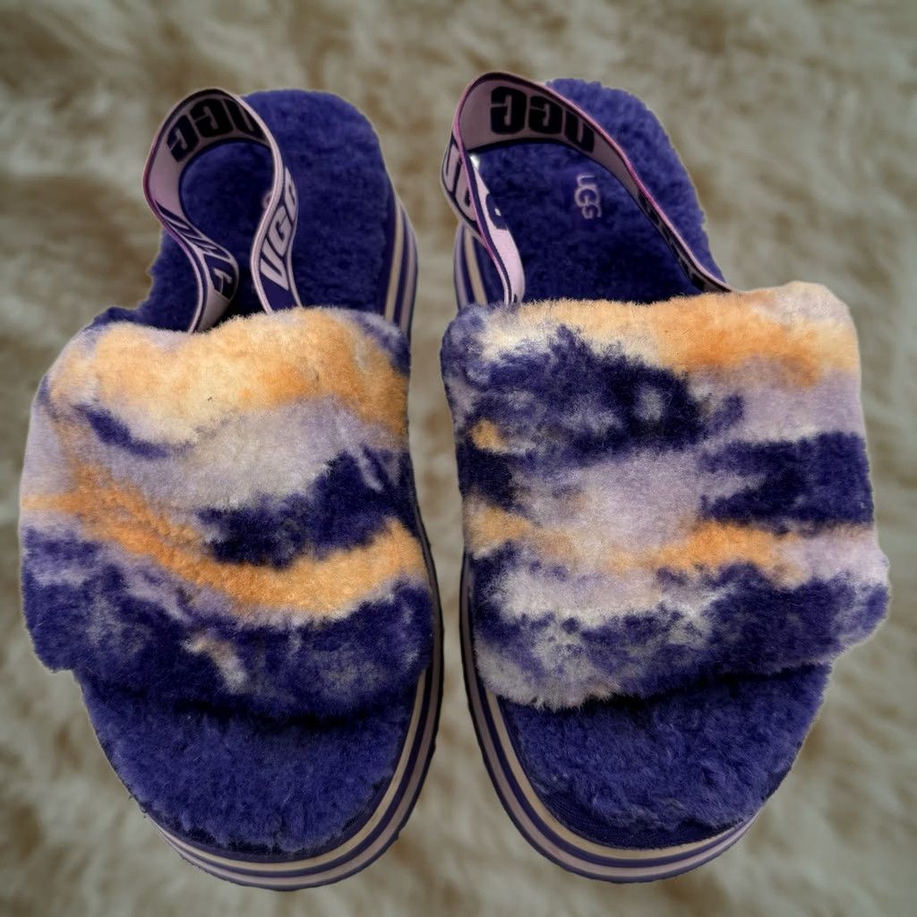 Ugg UGG Women's Disco Marble Slide Violet Night 8 Slipper Shoes Womens Violet Night Disco Slide 8 Size US 8 / IT 38 - 1 Thumbnail