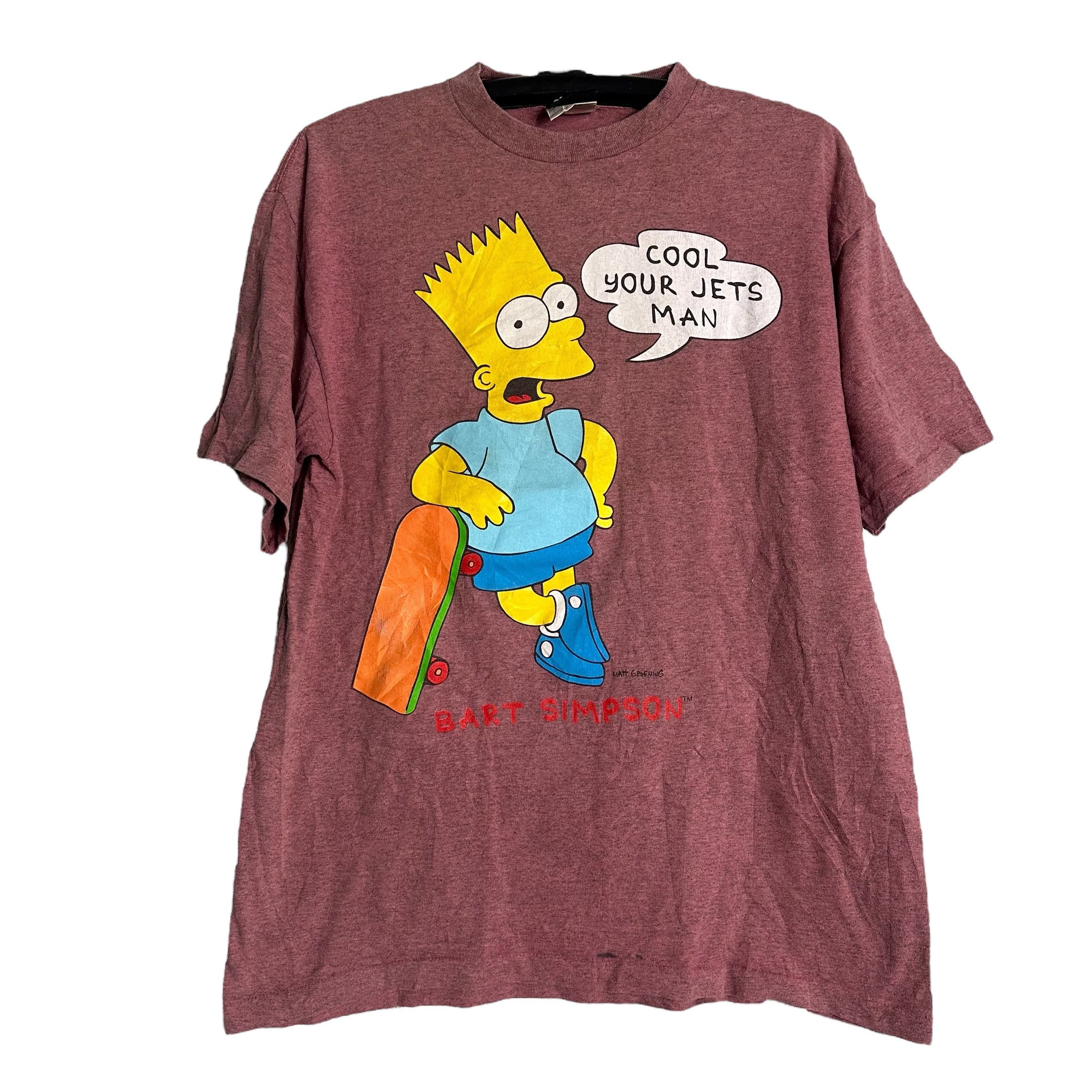 The Simpsons 🔥RARE🔥Vintage 90s Bart Simpsons Skateboard OG T-shirt Size US L / EU 52-54 / 3 - 1 Thumbnail