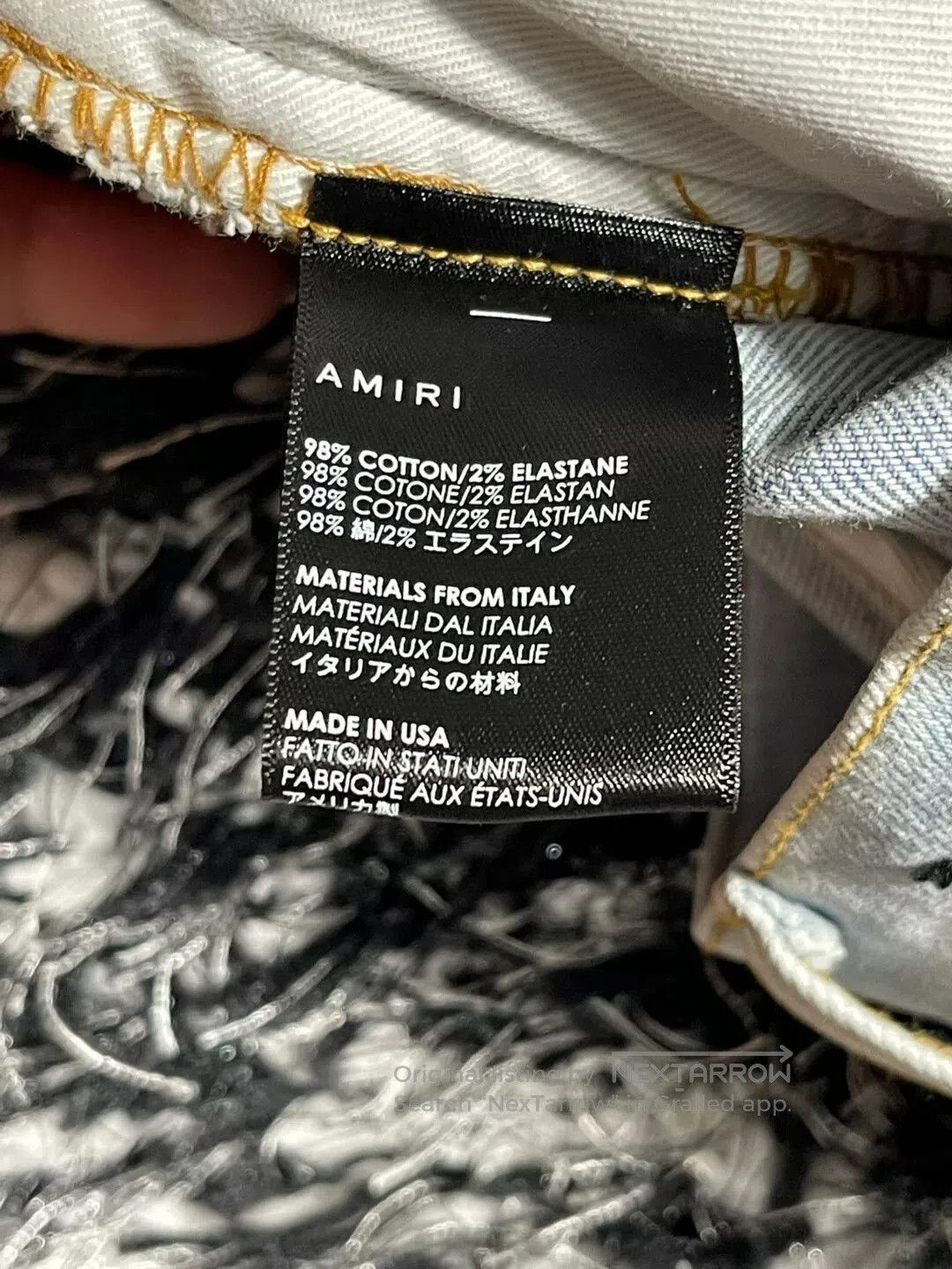 Amiri Amiri Watercolor Half Track Jean. Size US 33 - 8 Thumbnail