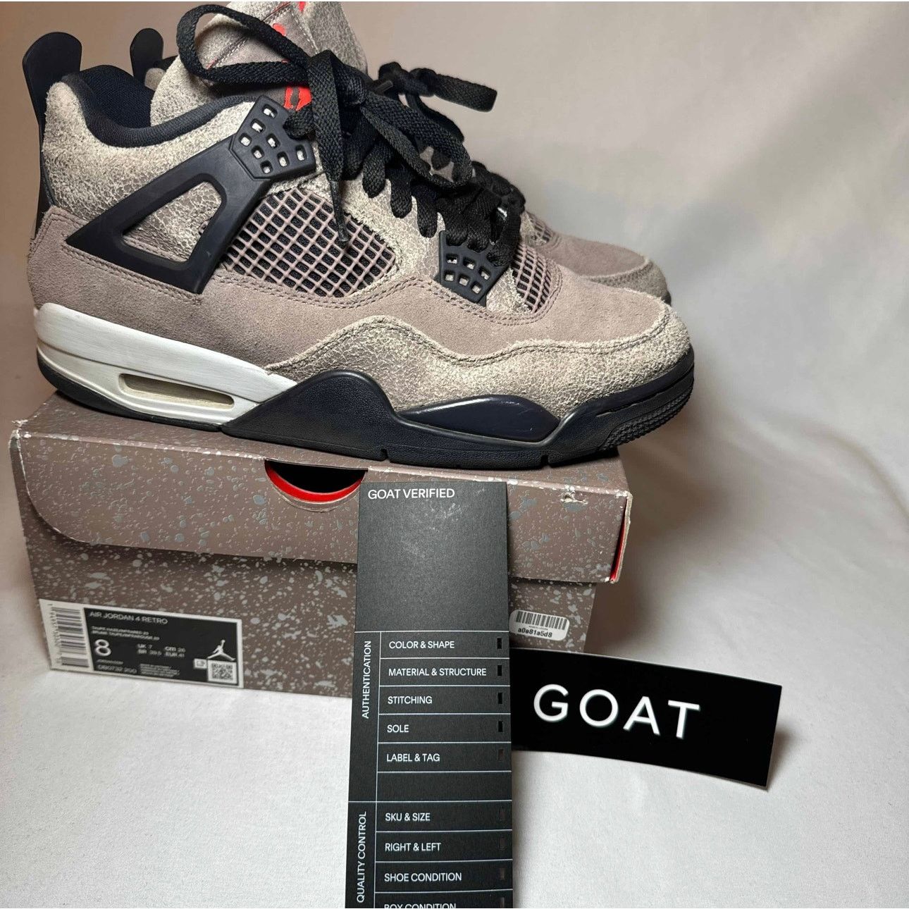 Jordan Brand × Nike Size 8 - Air Jordan 4 Retro Taupe Haze Men's Shoes Ships Now Size US 8 / EU 41 - 1 Thumbnail