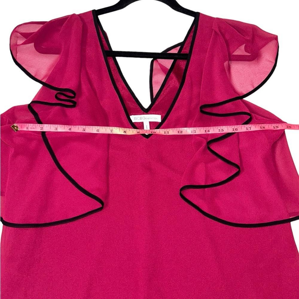 Designer BCBGeneration l Ruffle Sleeve Shift Dress Medium Size M / US 6-8 / IT 42-44 - 5 Thumbnail