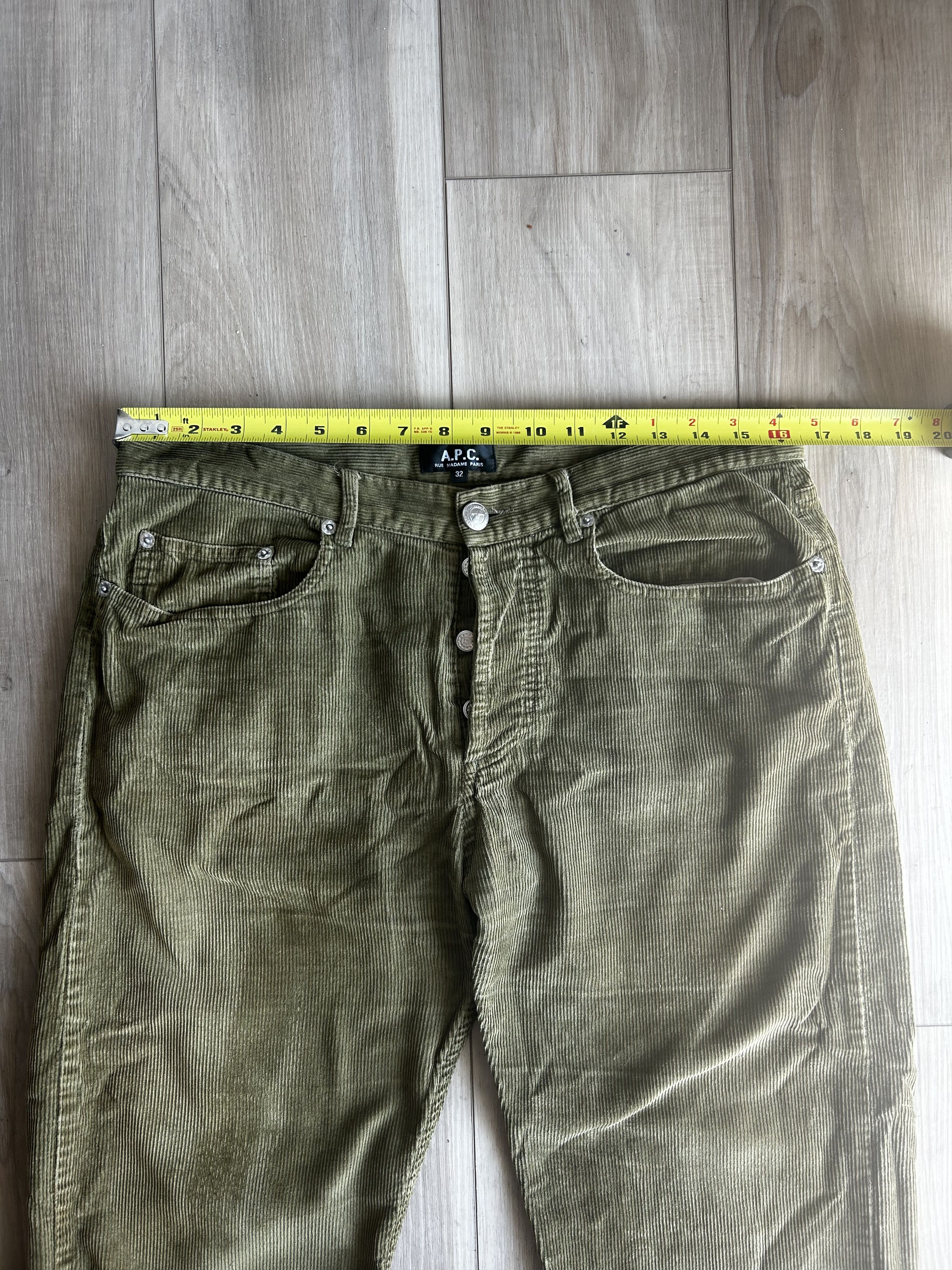 A.P.C. A.P.C. Rue Madam Paris Green Corduroy Pants Size US 32 / EU 48 - 5 Thumbnail