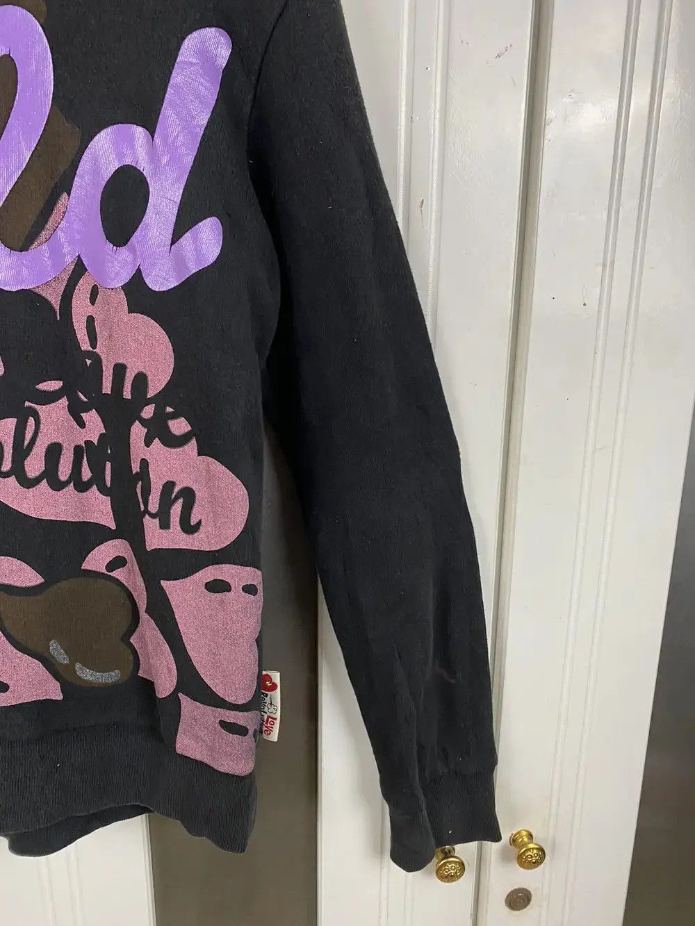 Angel Blue Vintage Love Revolution Hoodies Black Pullover Size US M / EU 48-50 / 2 - 4 Thumbnail