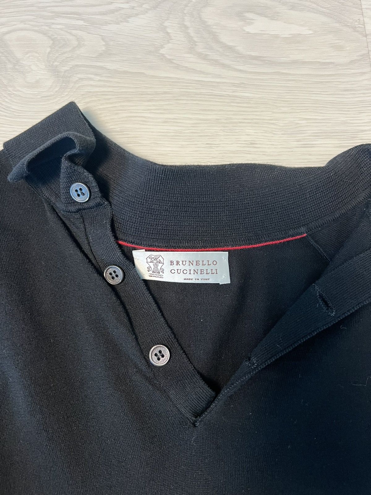 Brunello Cucinelli Brunello Cucinelli black knit T-shirt Size US XL / EU 56 / 4 - 2 Thumbnail