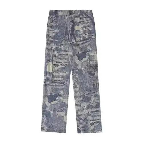 Japanese Brand Tie dye Technical denim cargo pants Men Size US 33 - 1 Thumbnail