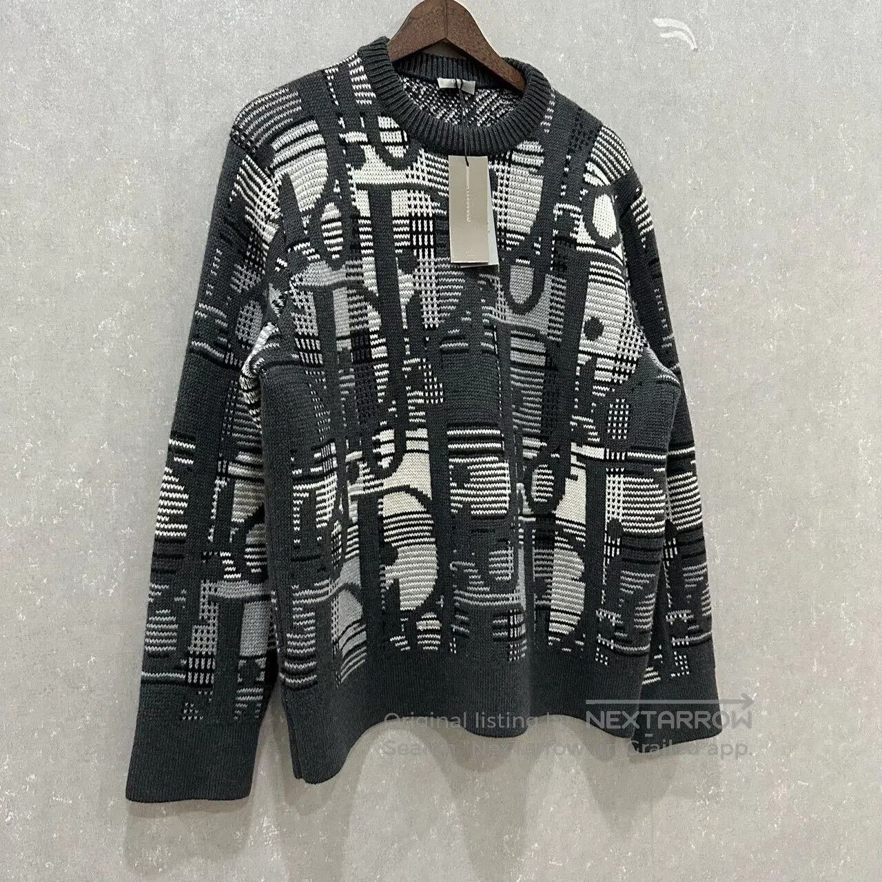 Dior Dior Black White Logo Wool Sweater. Size US M / EU 48-50 / 2 - 3 Thumbnail
