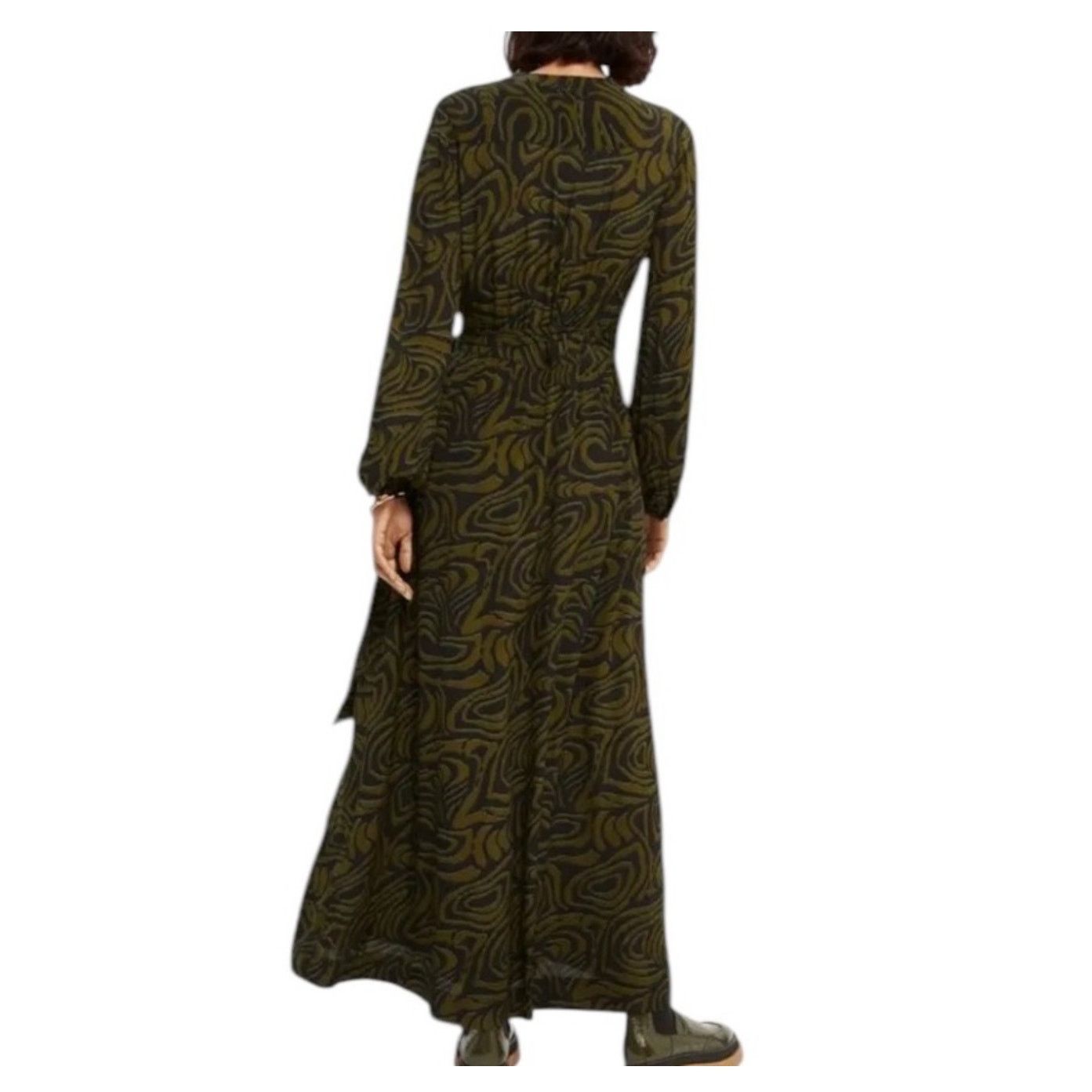 Scotch & Soda Scotch & Soda NWT Wrap Maxi Dress Olive Abstract Print M Size M / US 6-8 / IT 42-44 - 3 Thumbnail